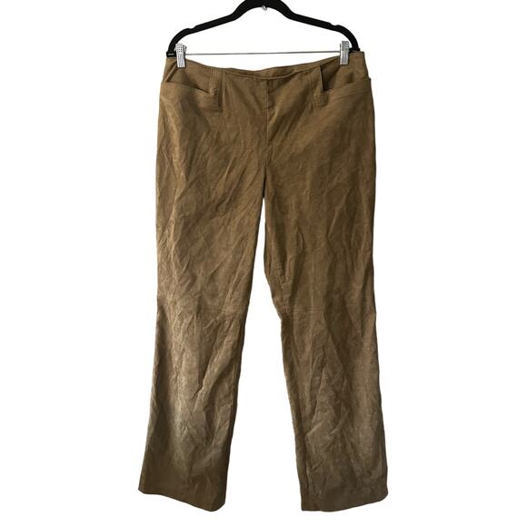 Vintage Liz Claiborne Faux Suede Straight Leg Pants Size 14 - Picture 1 of 8